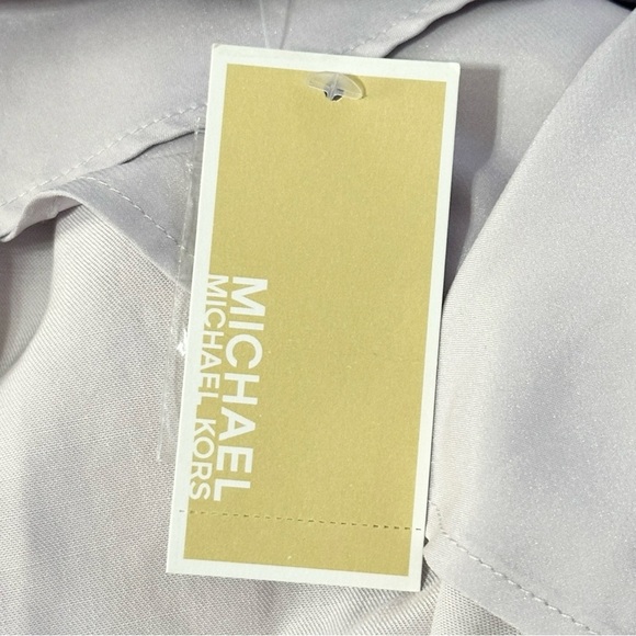 MICHAEL Kors XL Trench Coat Lavendermist Purple Gray Belted Long Lyocell NWT - Picture 9 of 13